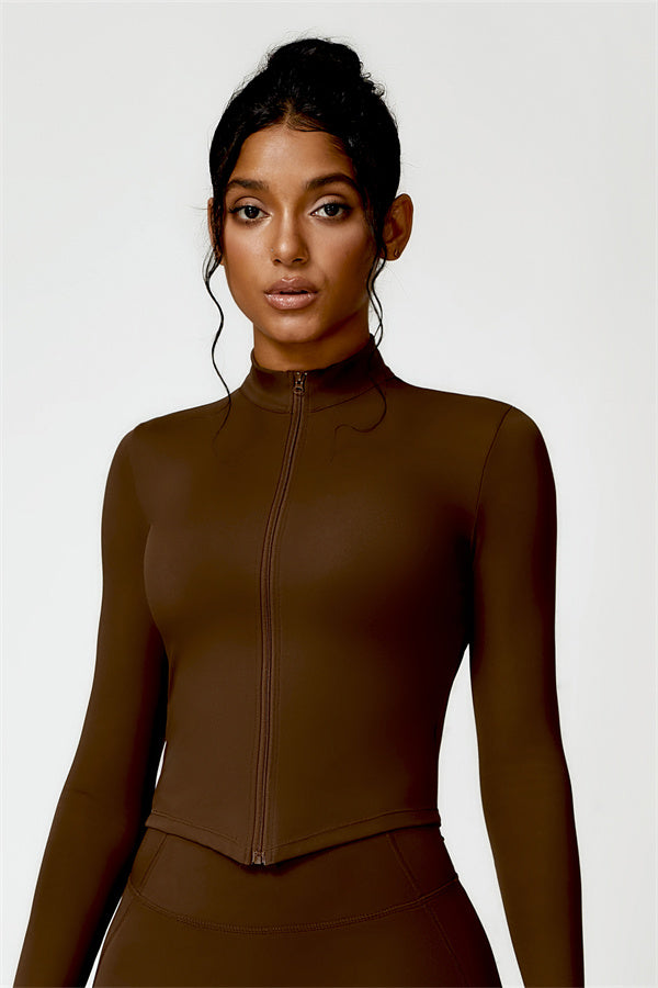 Olivia Anne Zip Jacket Taupe
