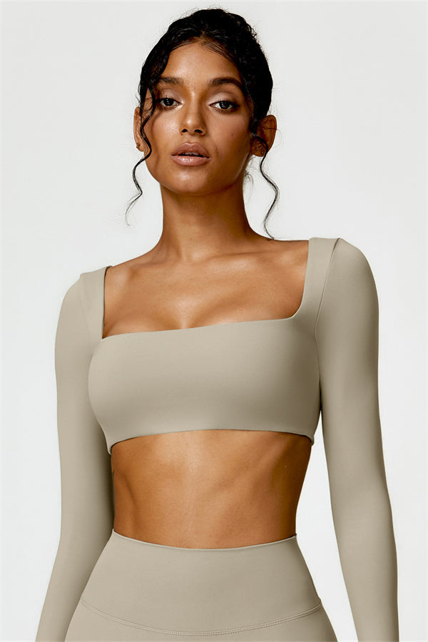 The Olivia Crop Top Caramel