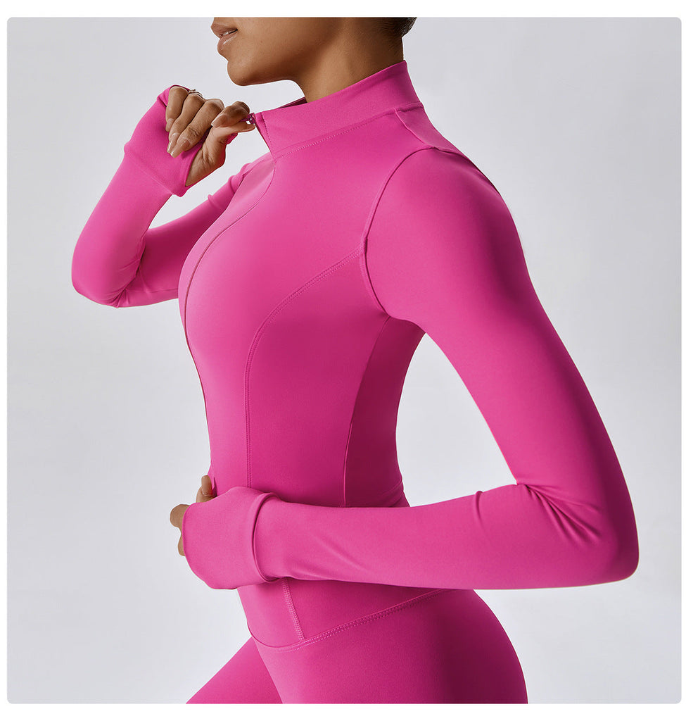Thea Zip Longsleeve Top