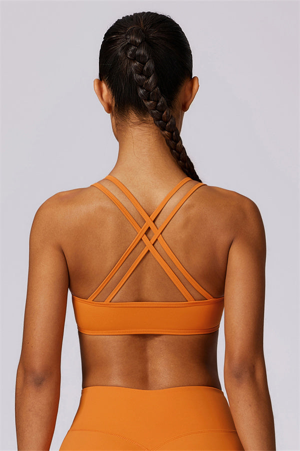 Power Pace Sports Bra Orange