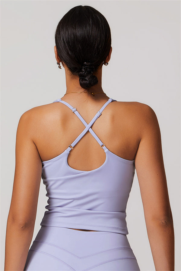 The Enigma Cross Back Vest Periwinkle