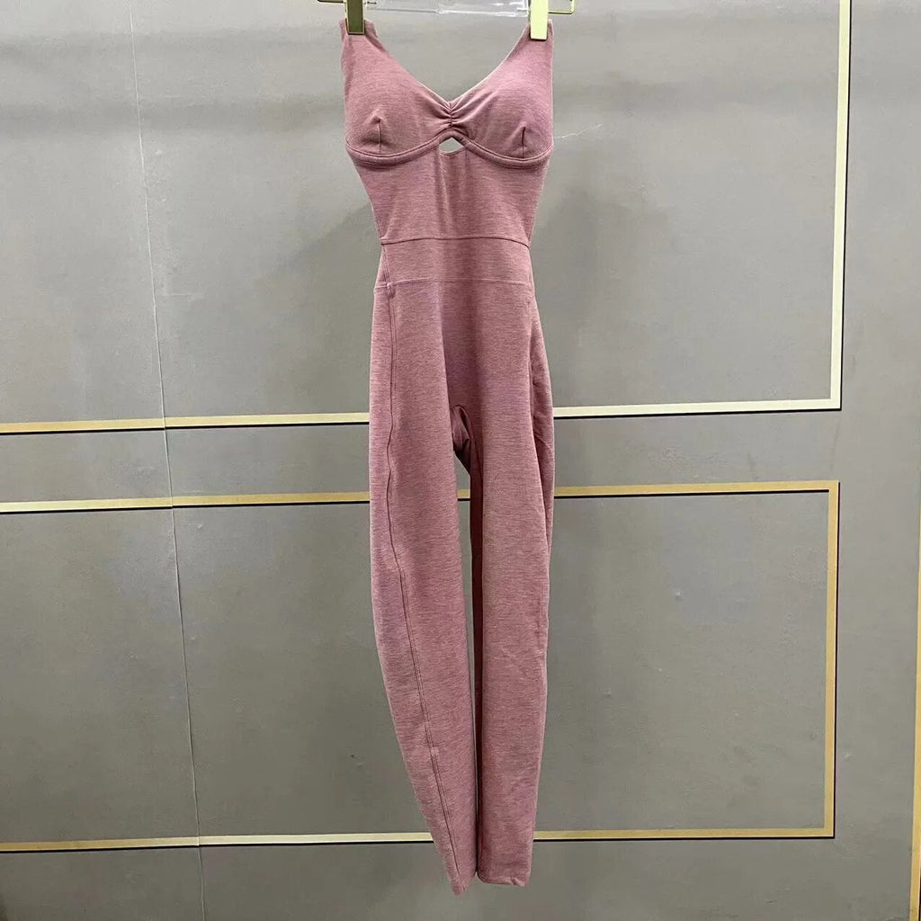 Double Cross Back Active Jumpsuit