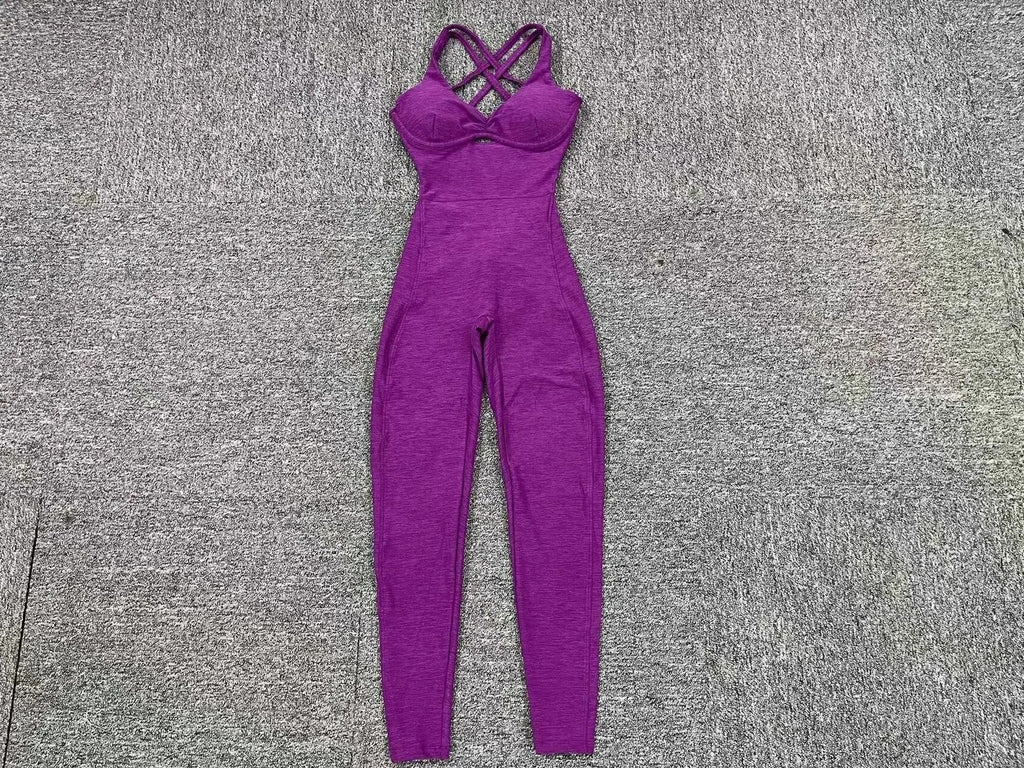 Double Cross Back Active Jumpsuit