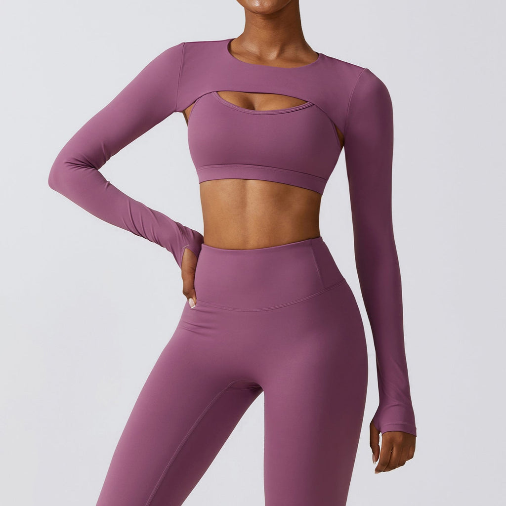 Thea Crop Longsleeve Top Mauve