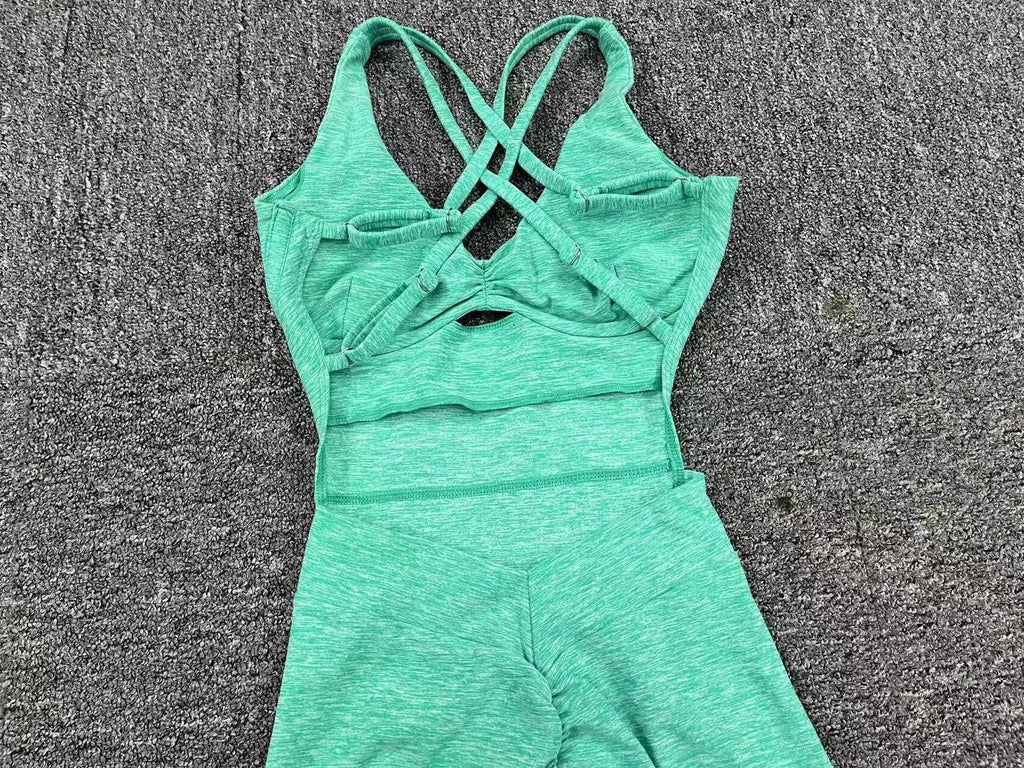 Double Cross Back Active Jumpsuit