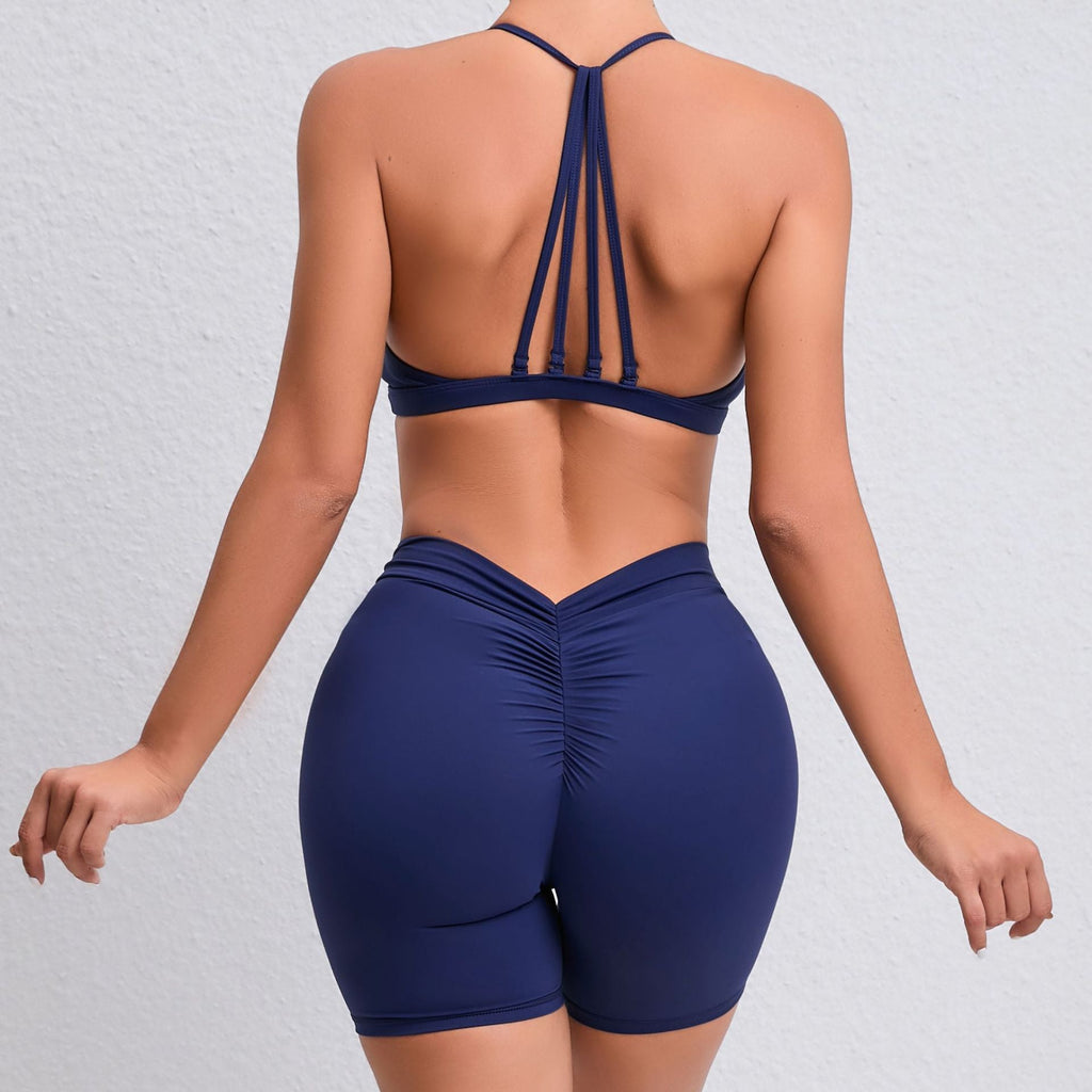 Ultimate Bra Top & Shorts Set Navy