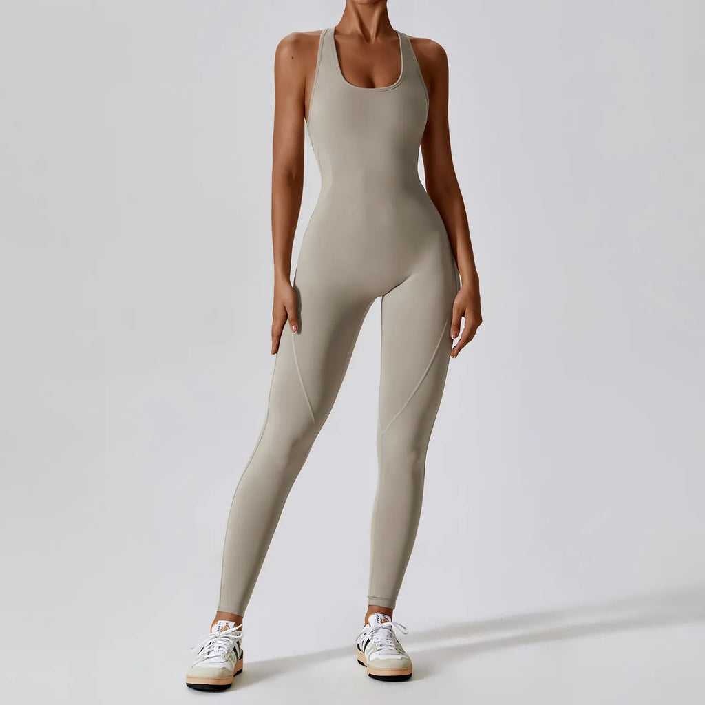 Maya Active Sculpt Jumpsuit Stone