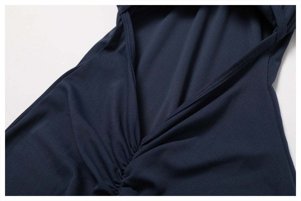 Scrunch V Back Flared Jumpsuit