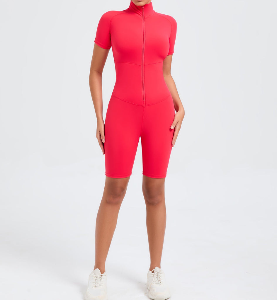 Core T-Sleeve Zip Romper