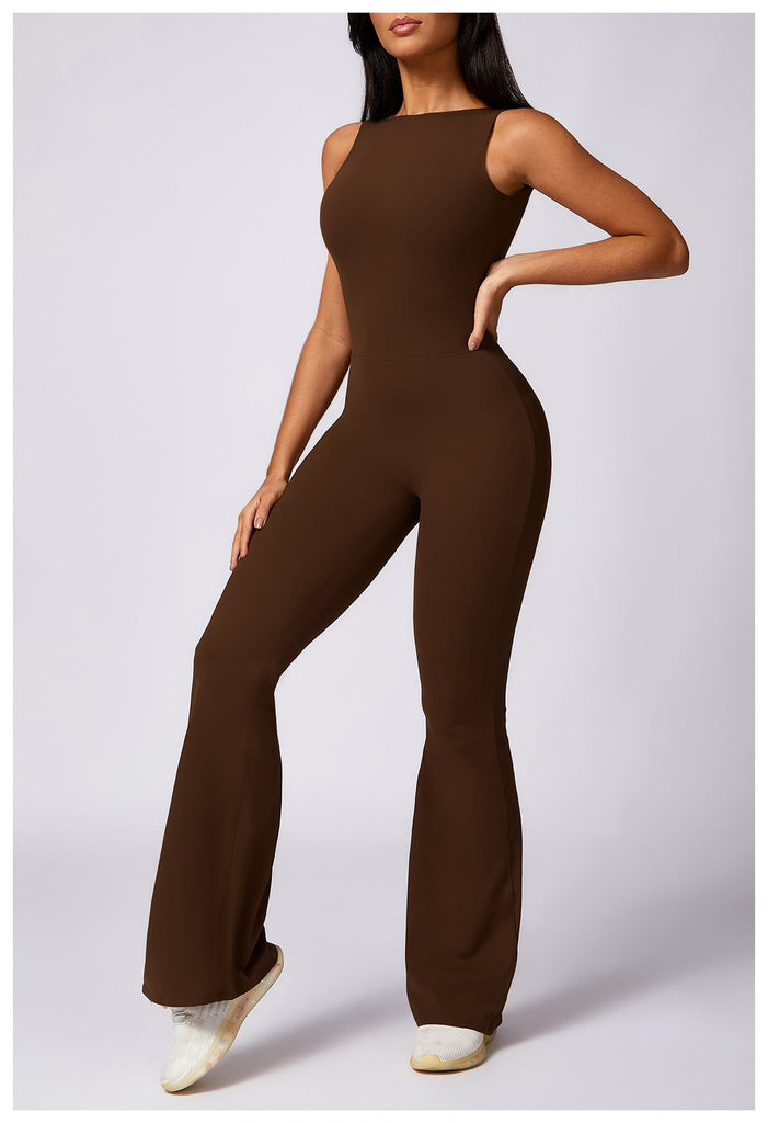 Jewel Scrunch Flared Jumpsuit