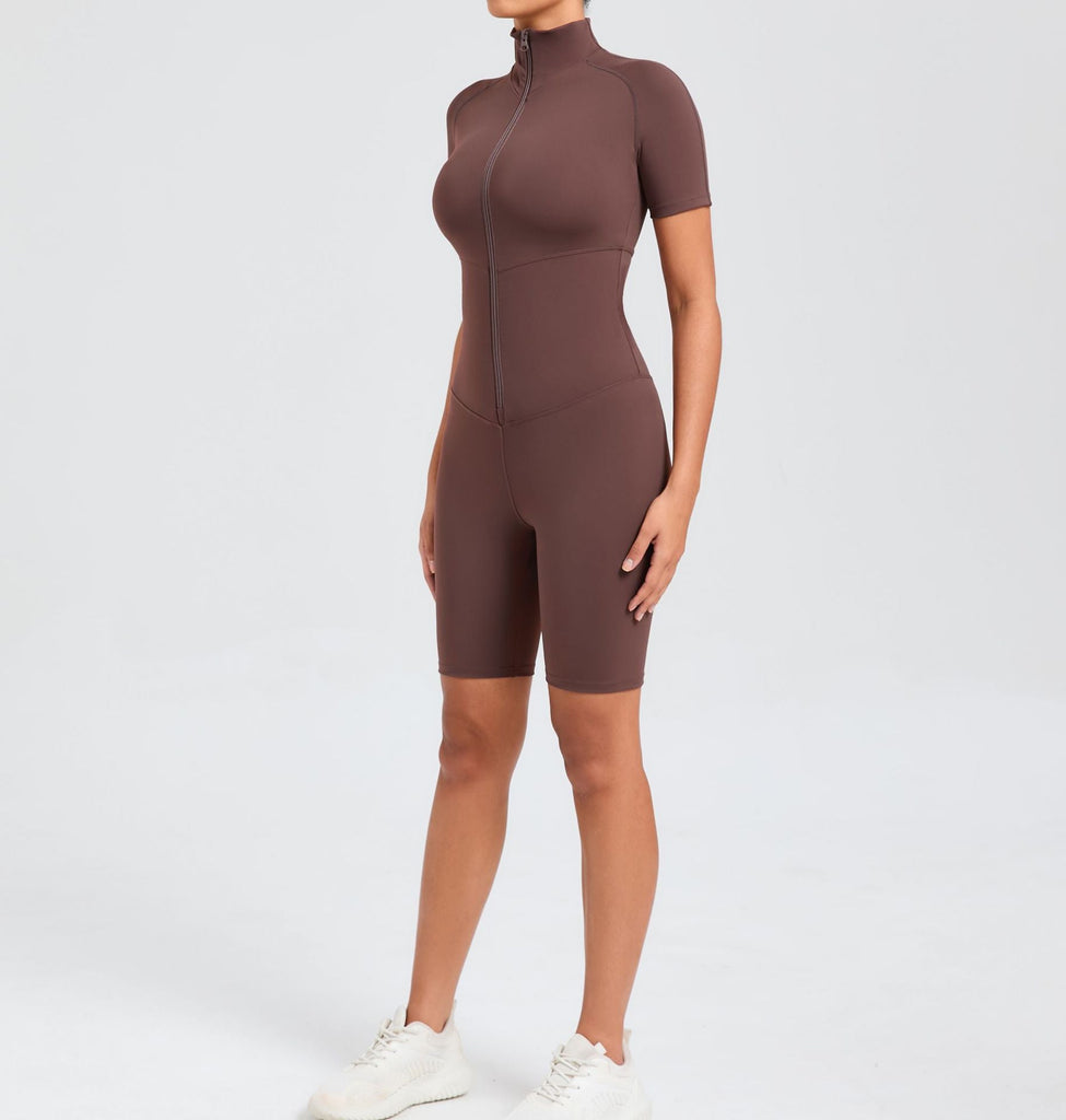 Core T-Sleeve Zip Romper