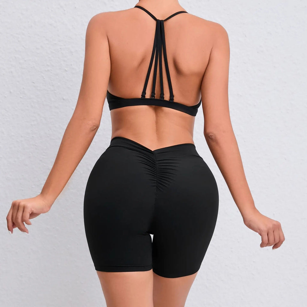 Ultimate Bra Top & Shorts Set Black