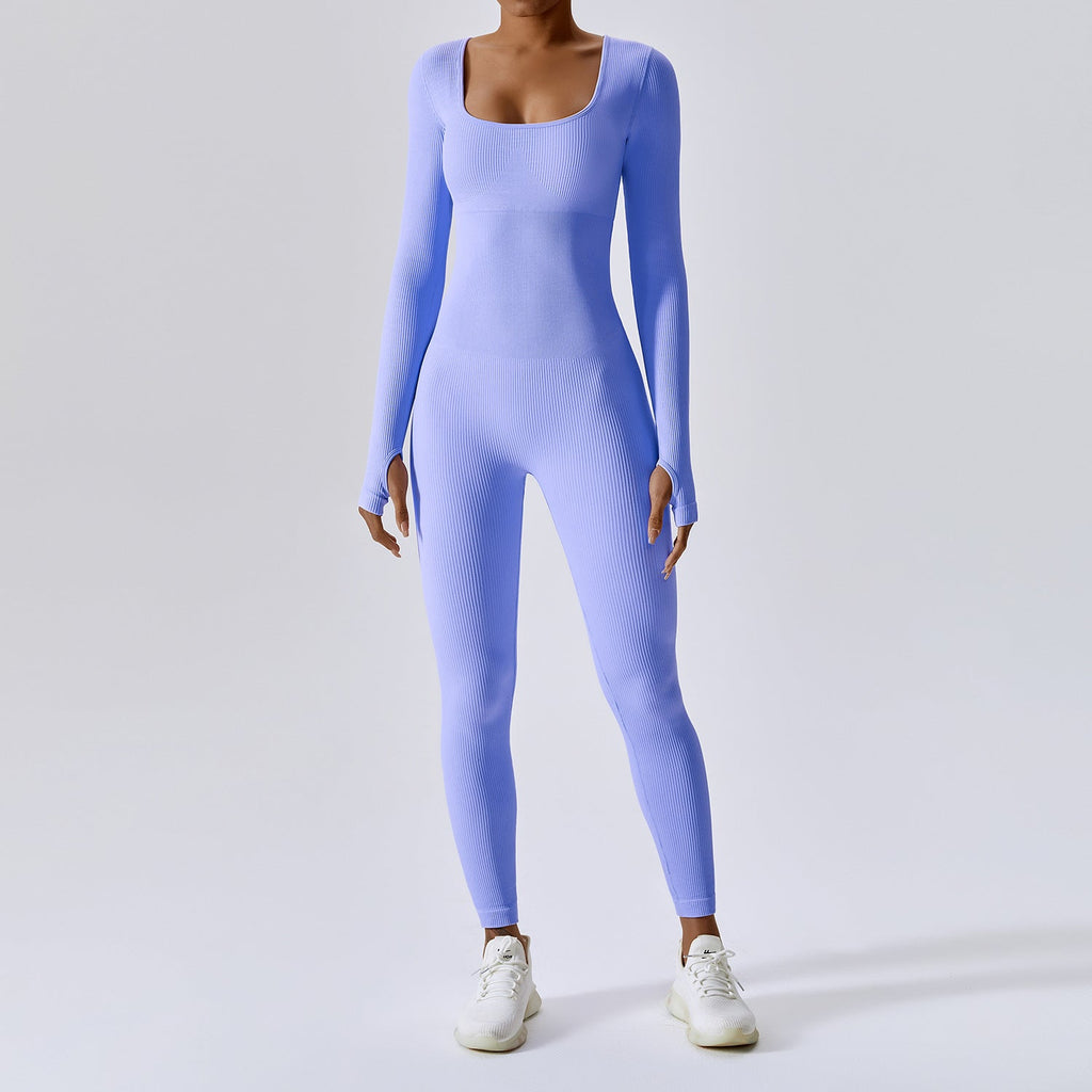 Snatched Scoop Jumpsuit Purple