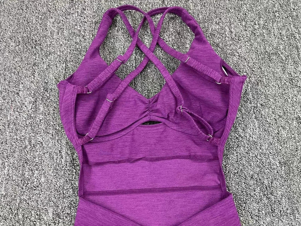 Double Cross Back Active Jumpsuit