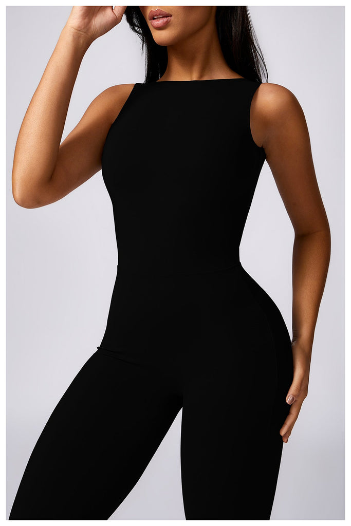 Jewel Scrunch Flared Jumpsuit