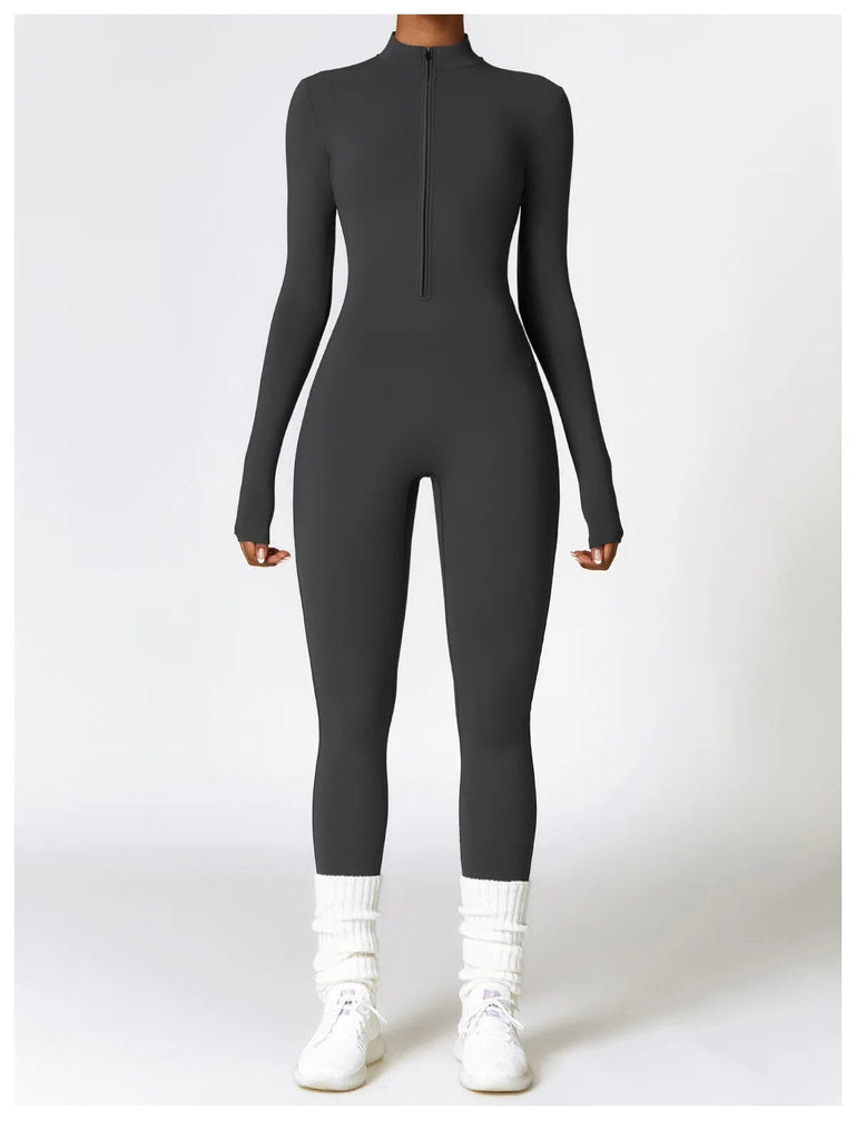 Super Sculpt Longsleeve Jumpsuit (size down) Graphite