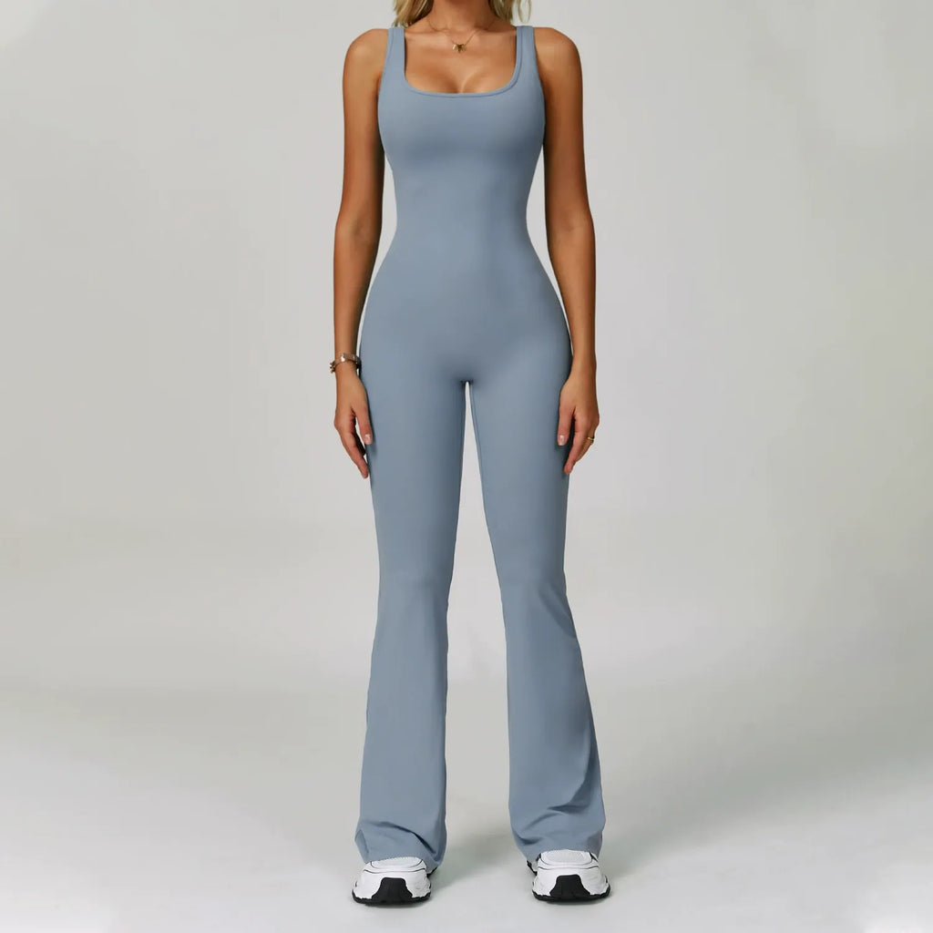 Scrunch Back Flared Jumpsuit