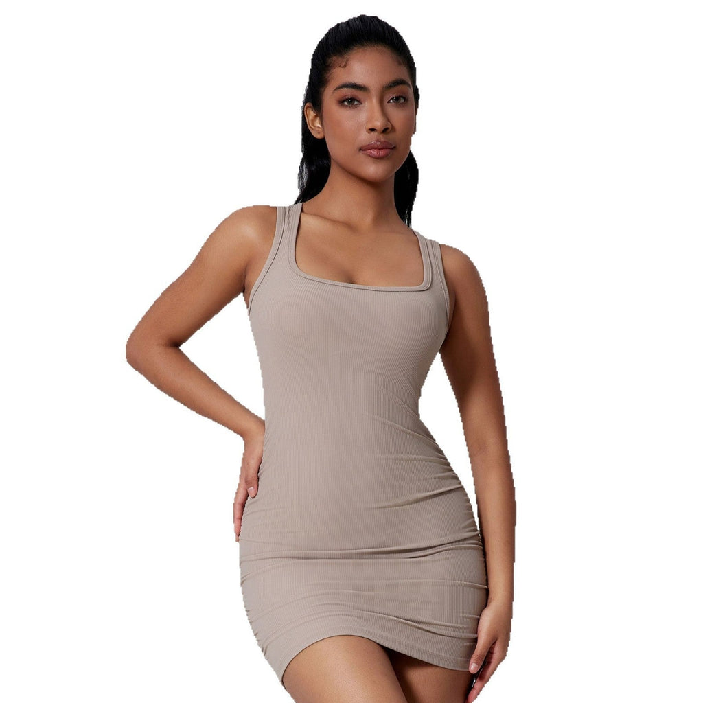 Lima Ruched Ribbed Dress