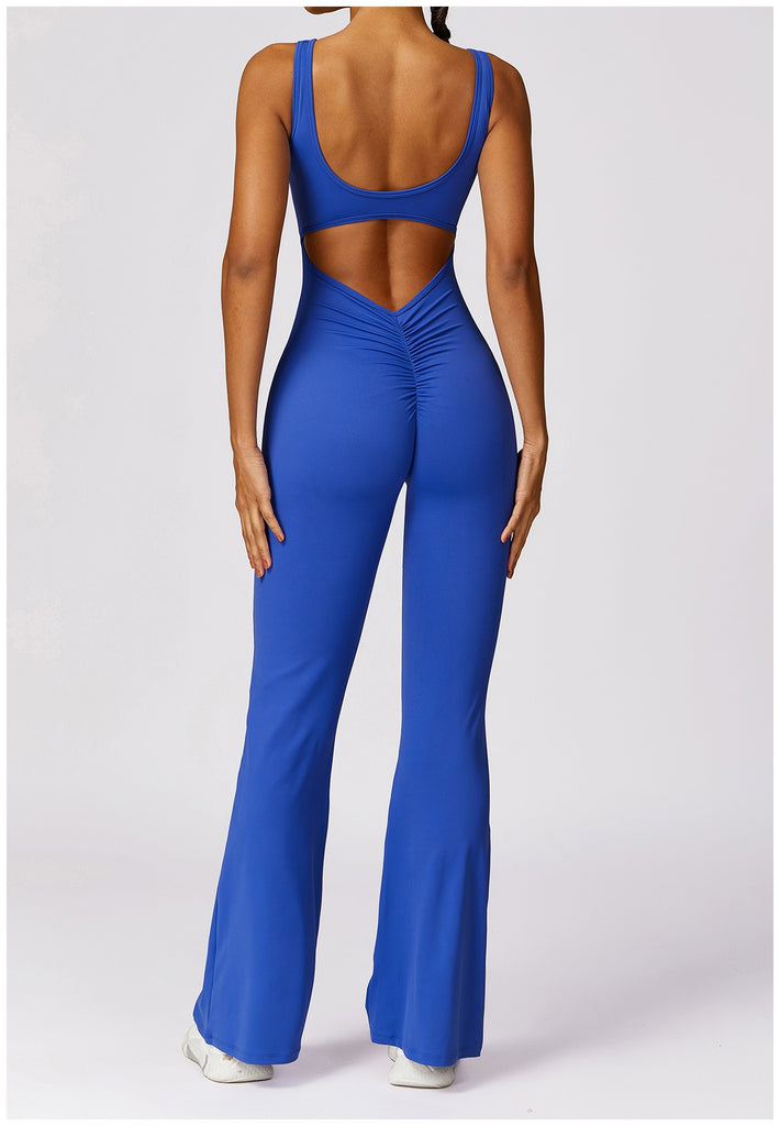 Scrunch Back Flared Jumpsuit