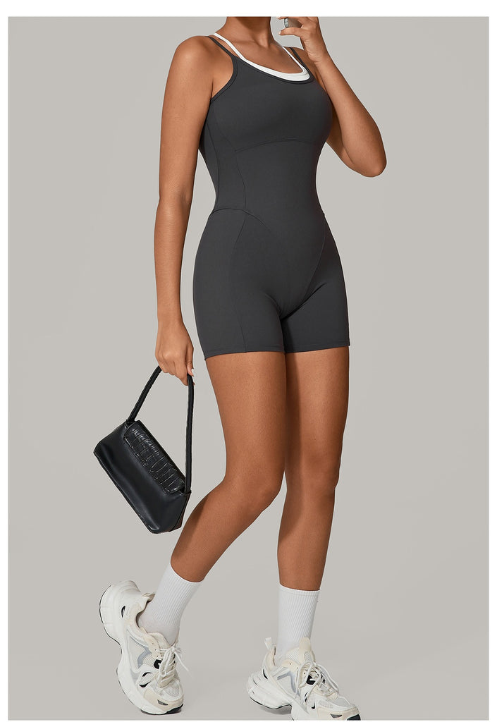 Lucky Label Contrology Double Strap Romper