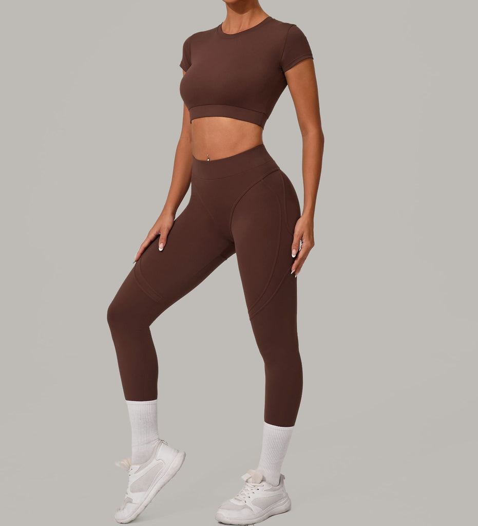 Lucky Label Contrology T-Sleeve Top & Leggings Set