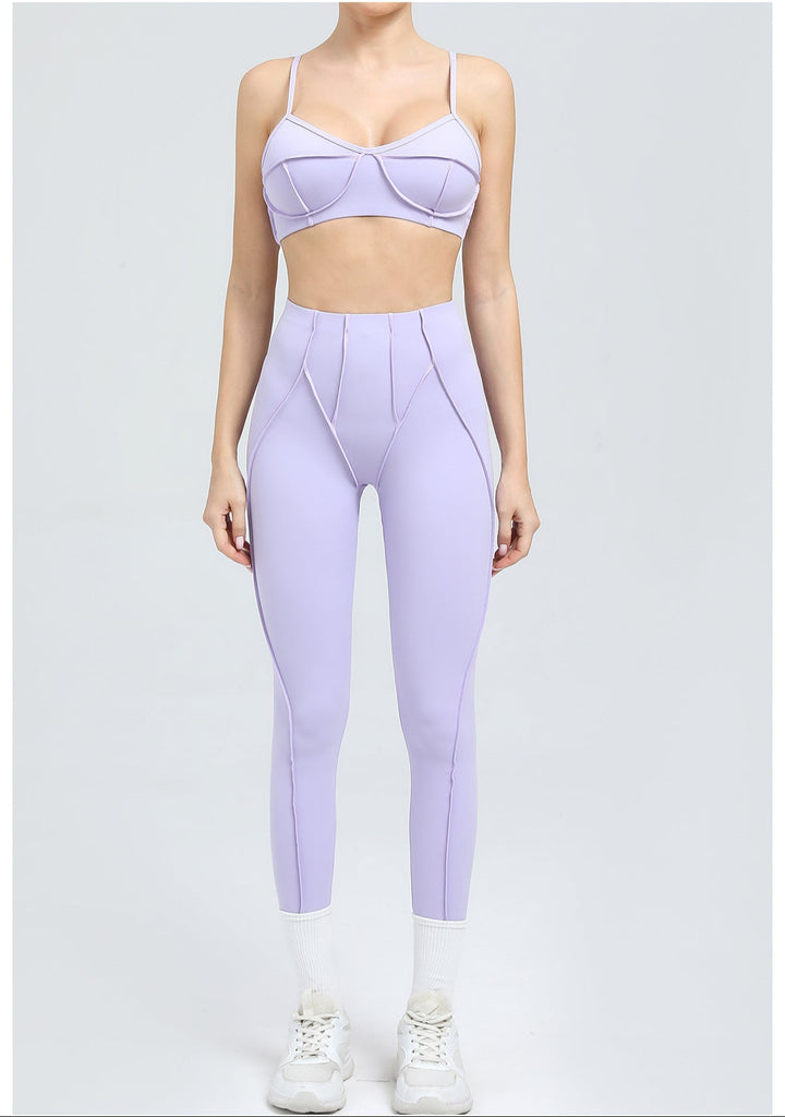 Iconic Bra Top & Leggings Set Purple