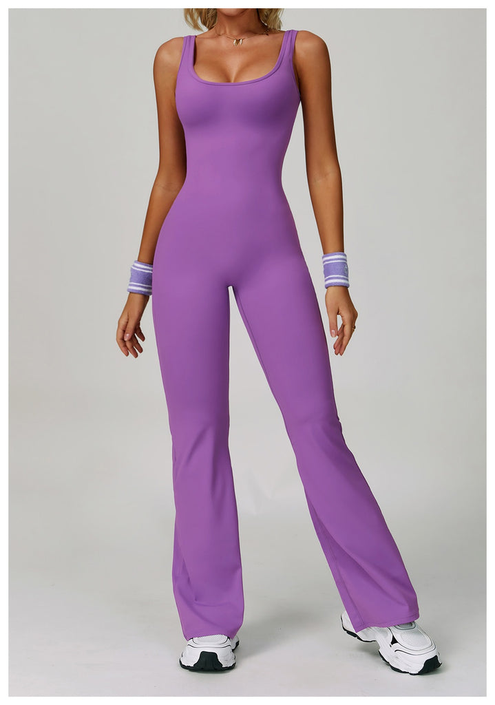 Scrunch Back Flared Jumpsuit