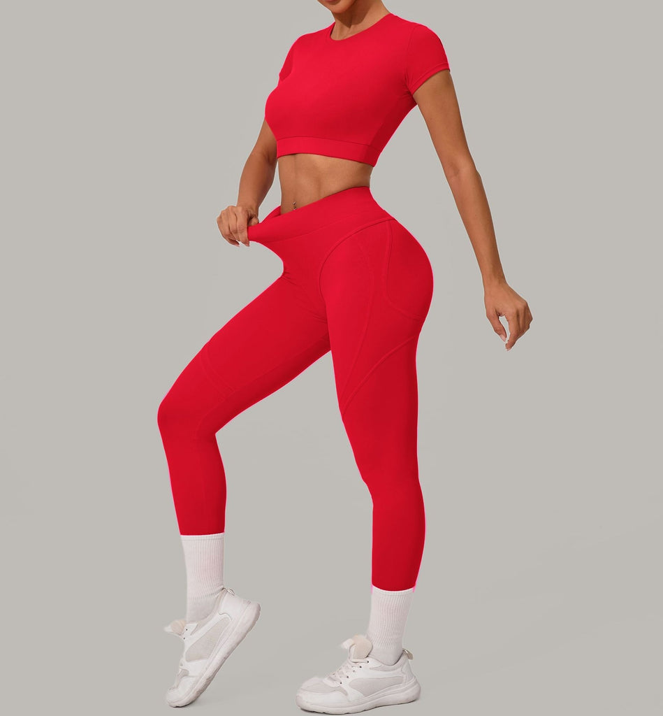 Lucky Label Contrology T-Sleeve Top & Leggings Set
