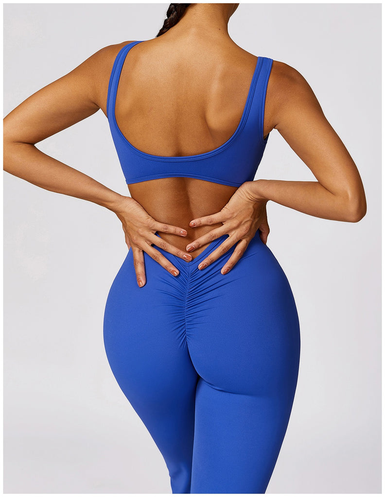 Scrunch Back Flared Jumpsuit