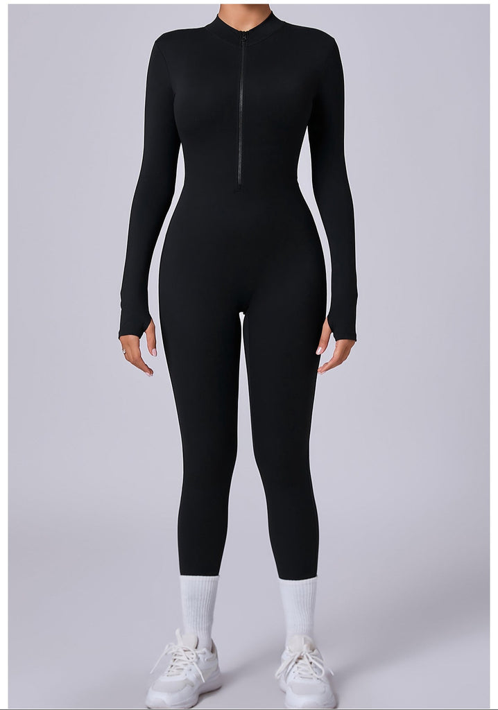 Essential Longsleeve Sculpt Jumpsuit Black