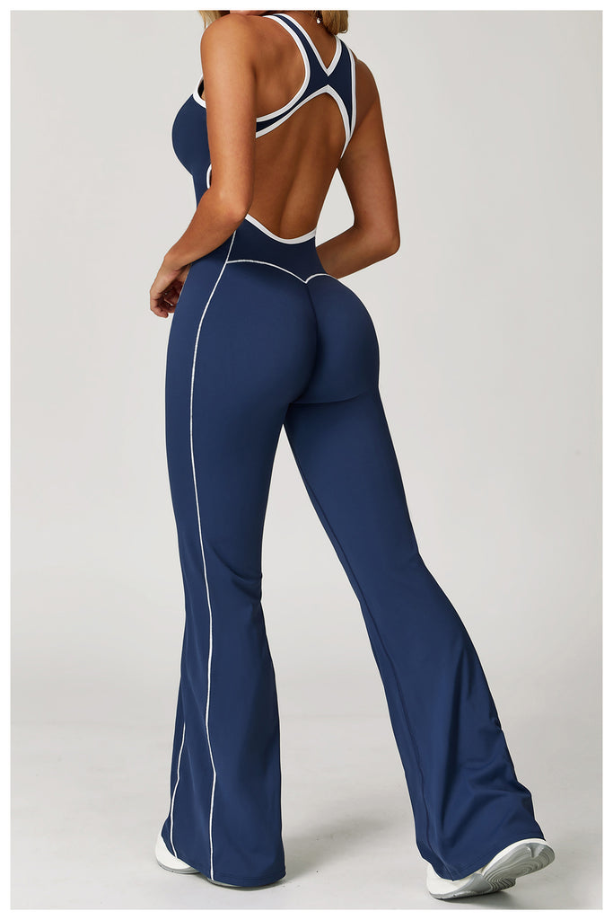 Martha Contrast Flared Jumpsuit