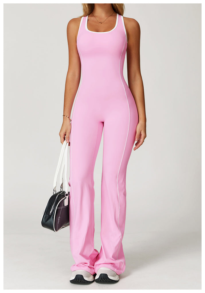 Martha Contrast Flared Jumpsuit
