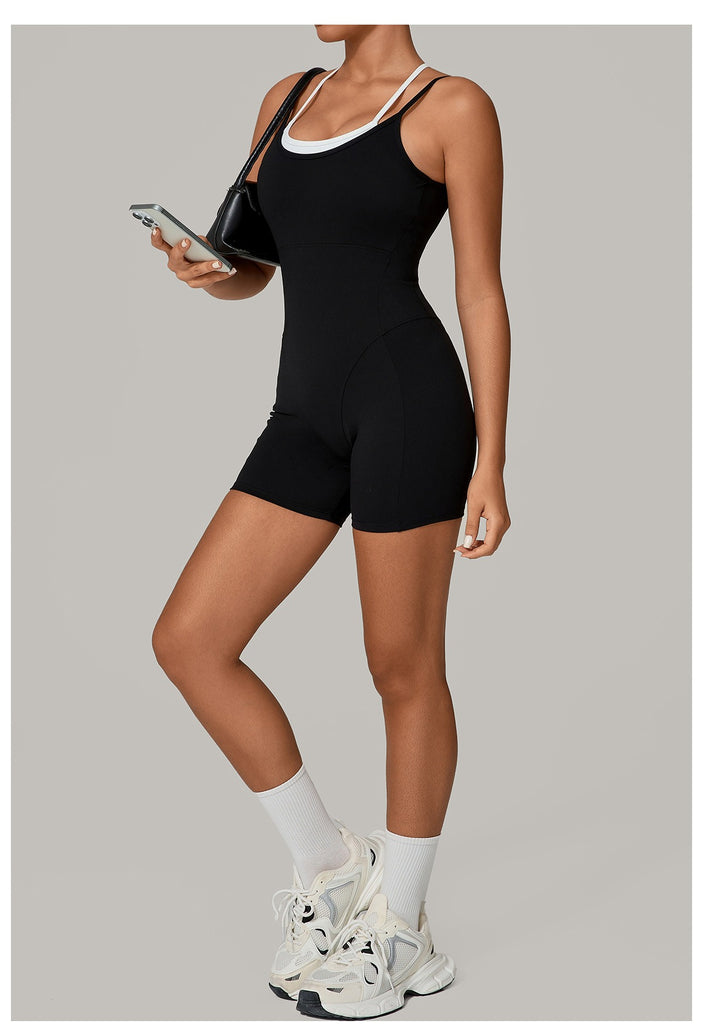 Lucky Label Contrology Double Strap Romper