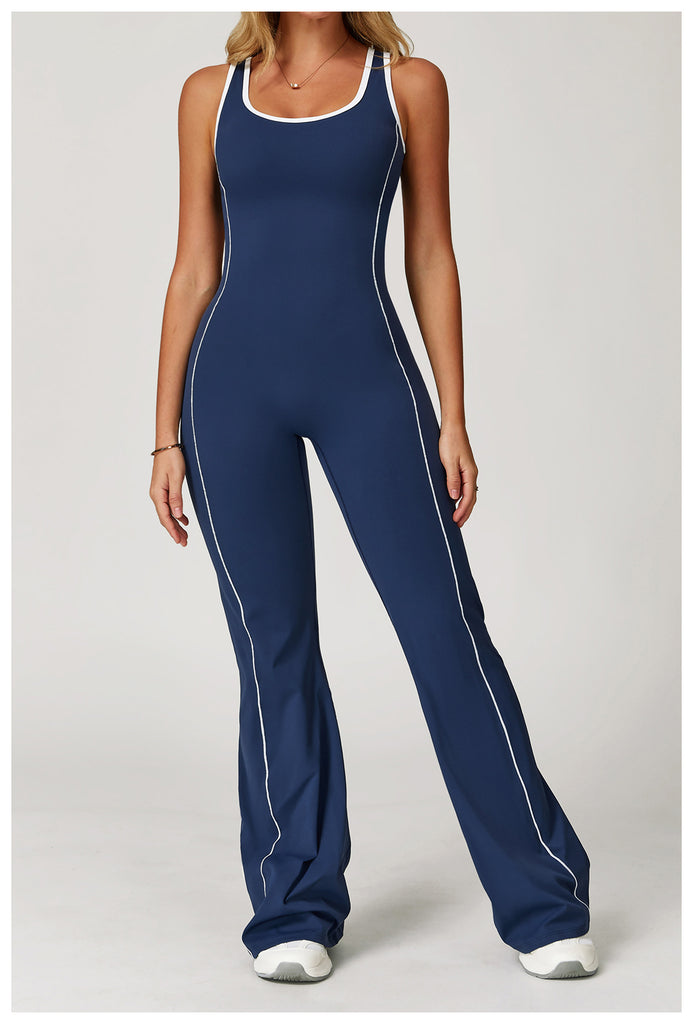 Martha Contrast Flared Jumpsuit