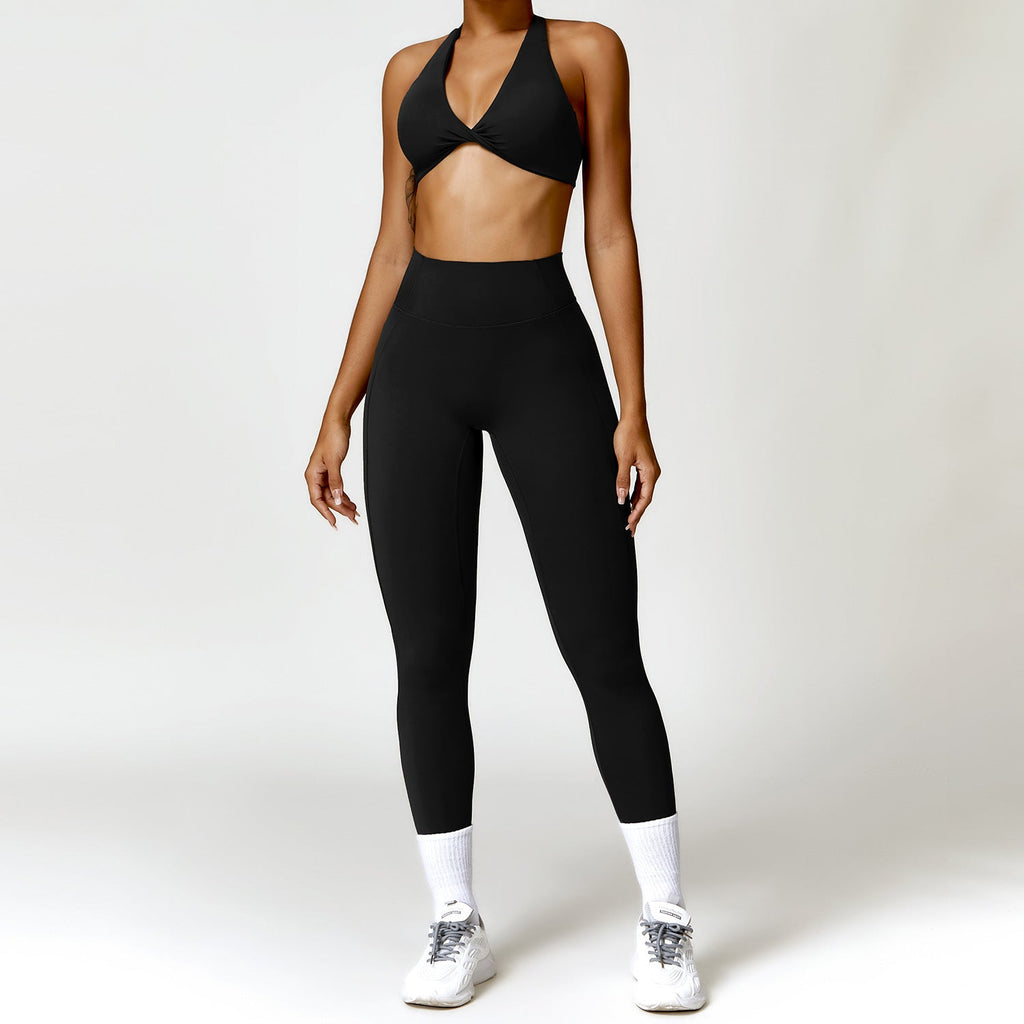 Supreme Twist Top & Leggings Set Black
