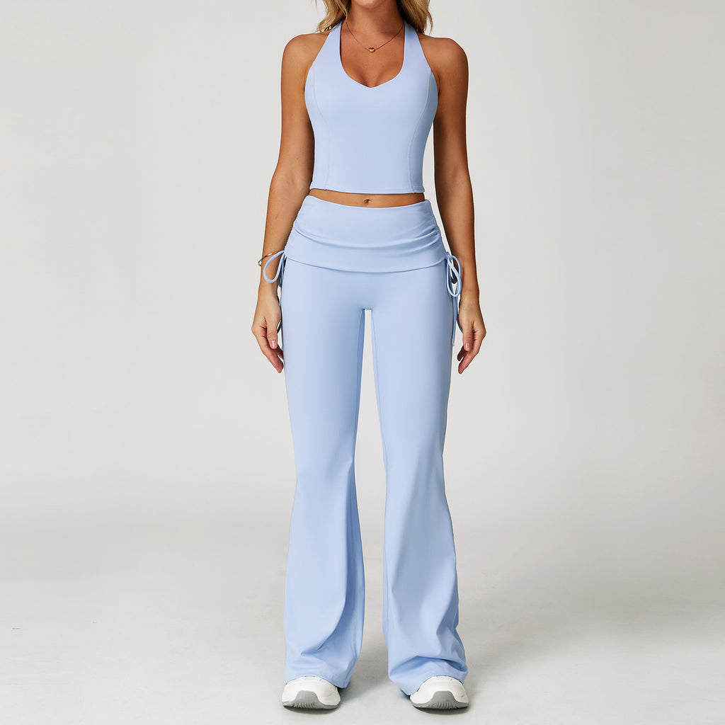 Alani V Top & Flared Folded Set Hazel