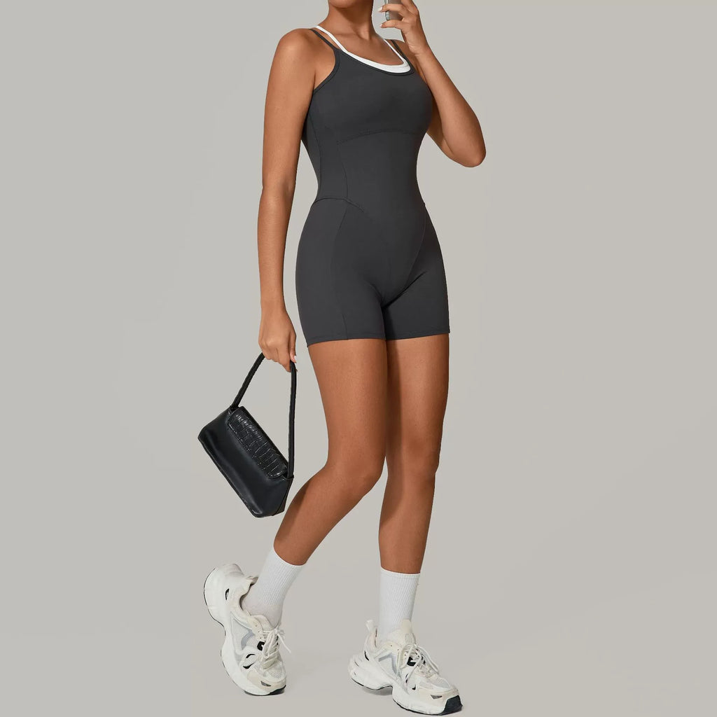 Lucky Label Contrology Double Strap Romper