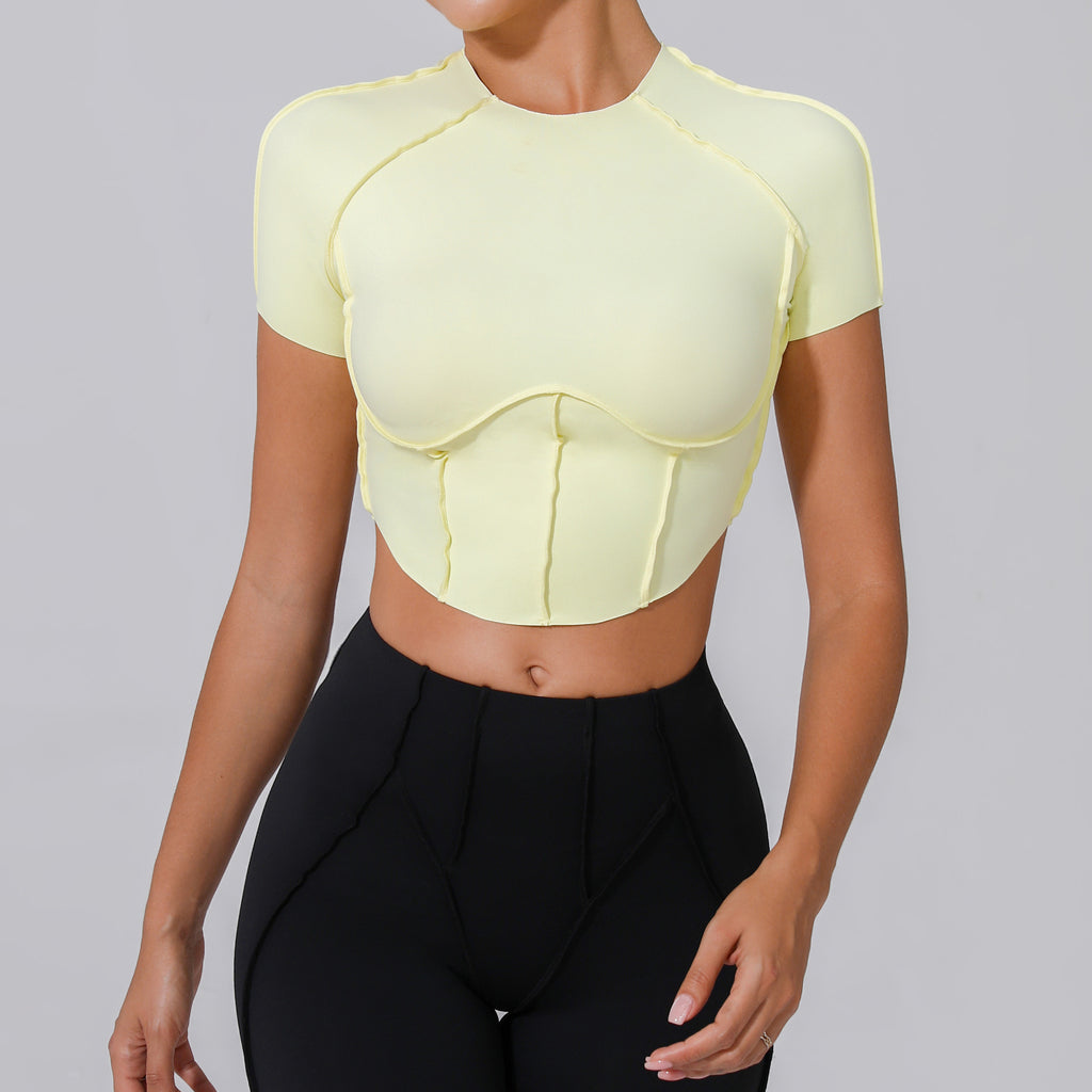 Iconic T-Sleeve Crop Top Lemon