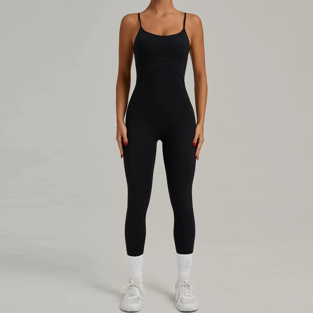 Contrology Cross Back Jumpsuit Black