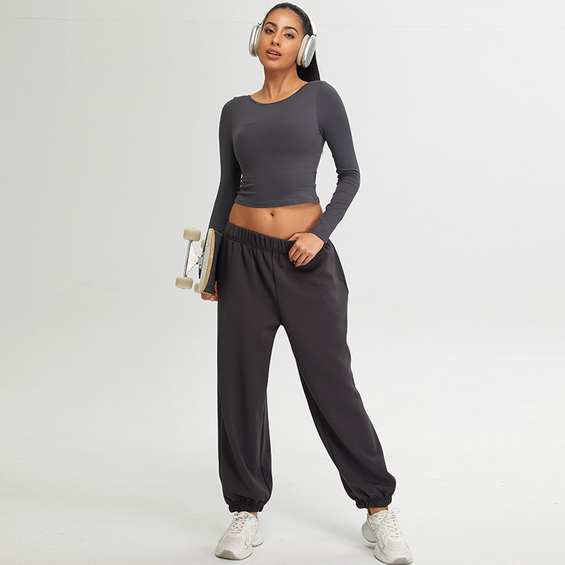 Jayla Longsleeve Top & Joggers Set Graphite