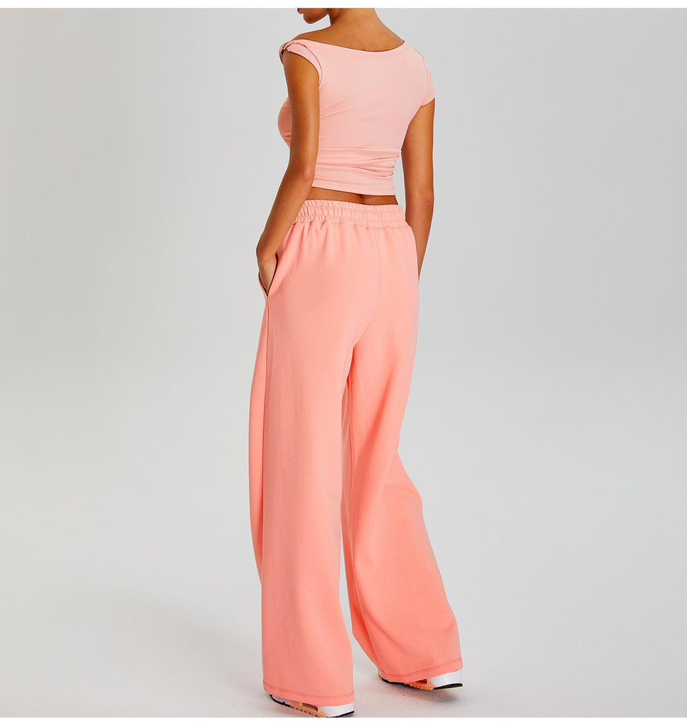 Kaia Lounge Top & Flared Joggers Set
