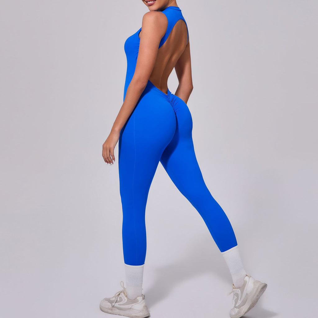 Athena Sculpt Backless Jumpsuit Royal blue