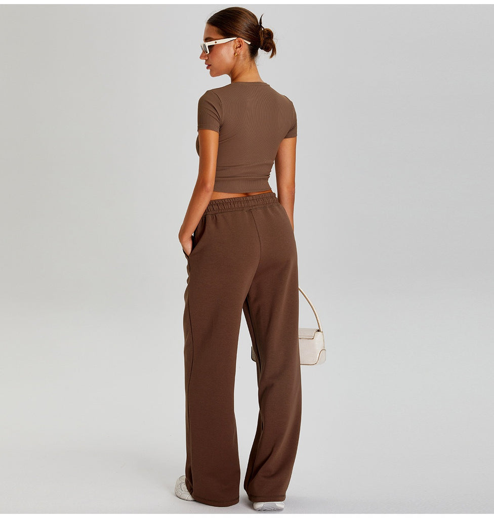 Kaia Lounge Top & Flared Joggers Set