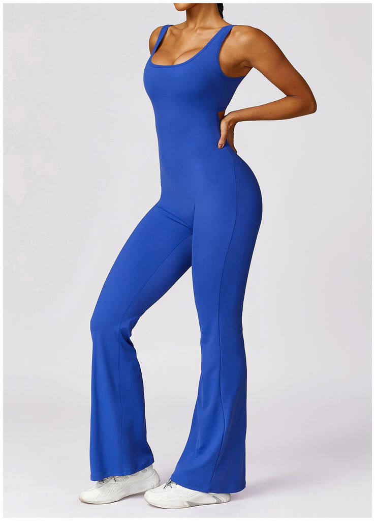 Scrunch Back Flared Jumpsuit