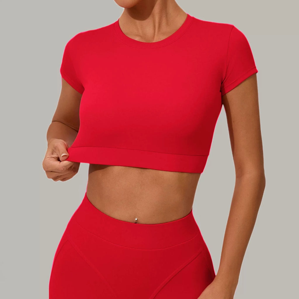 Lucky Label Contrology T-Sleeve Top Red