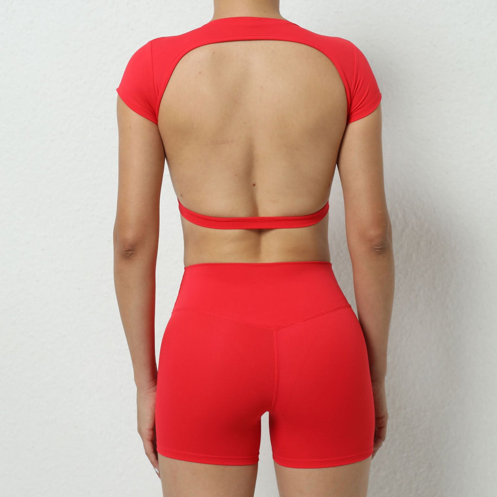 Sienna T-Sleeve & Shorts Set Red
