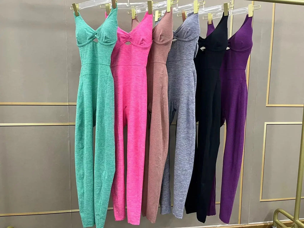 Double Cross Back Active Jumpsuit