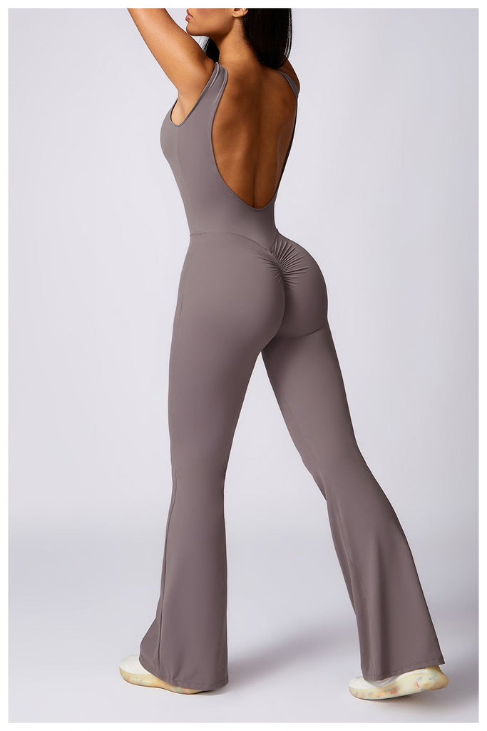 Jewel Scrunch Flared Jumpsuit