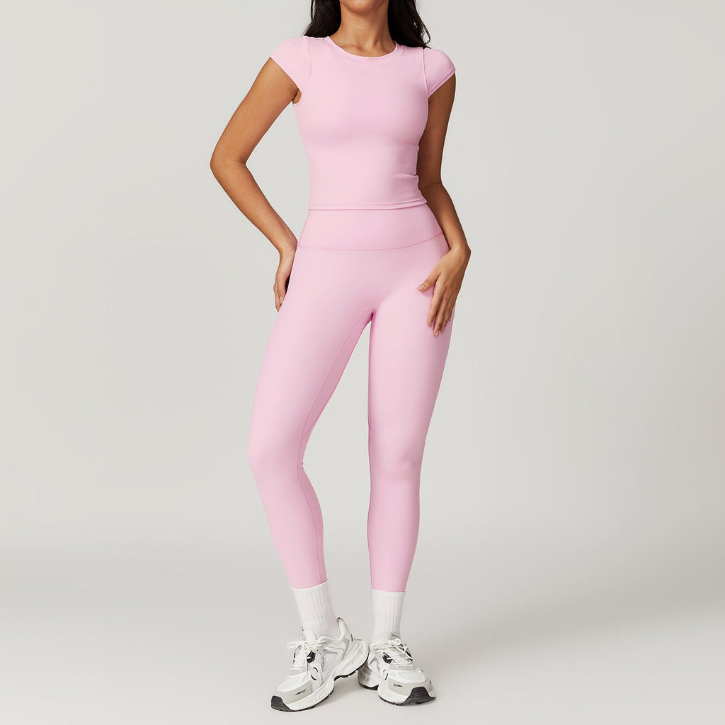 Talia T Sleeve Top & Leggings Set Bubblegum