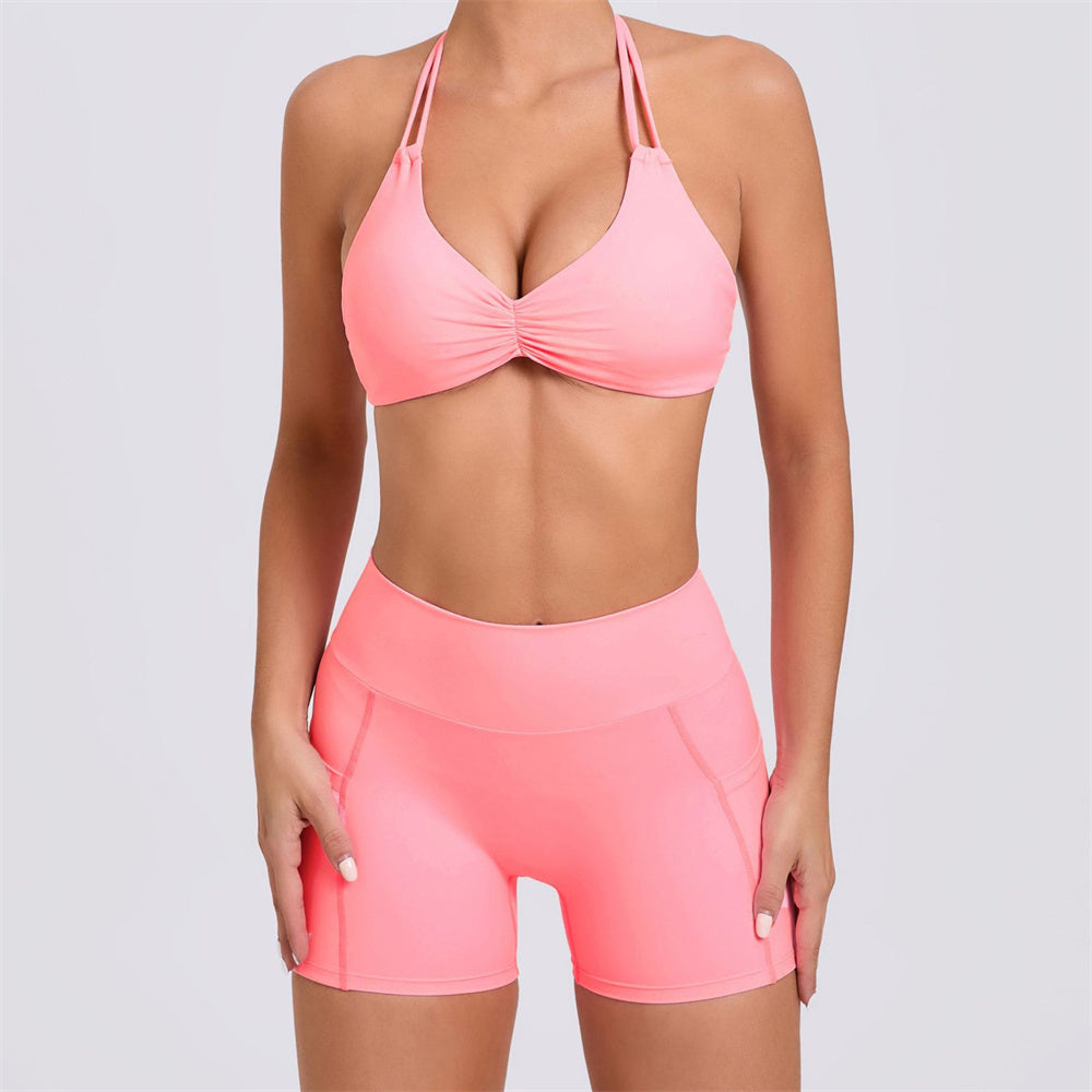 Riley Bra Top & Shorts Set Blush